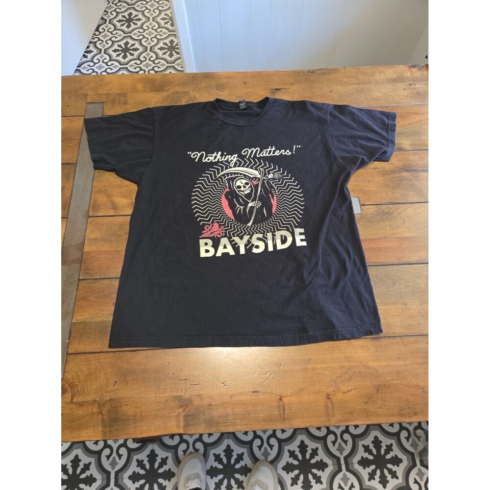 Bayside Band Shirt Mens XL Black Nothing Matters Grim Reaper Tultex Graphic Tee